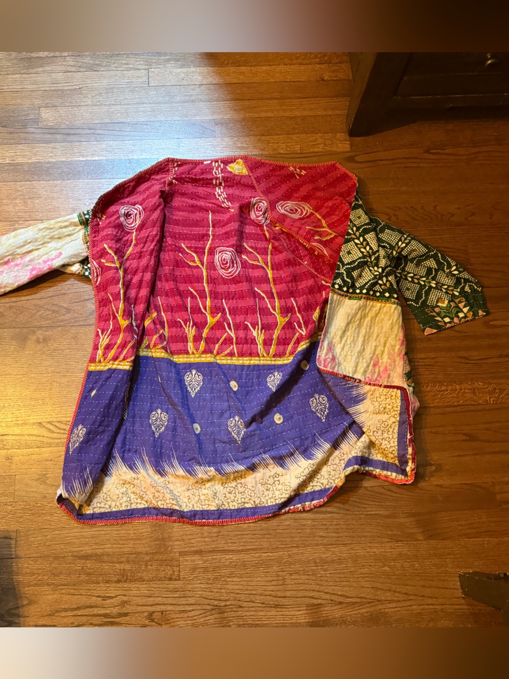 Hand-made vintage Kantha quilted jacket